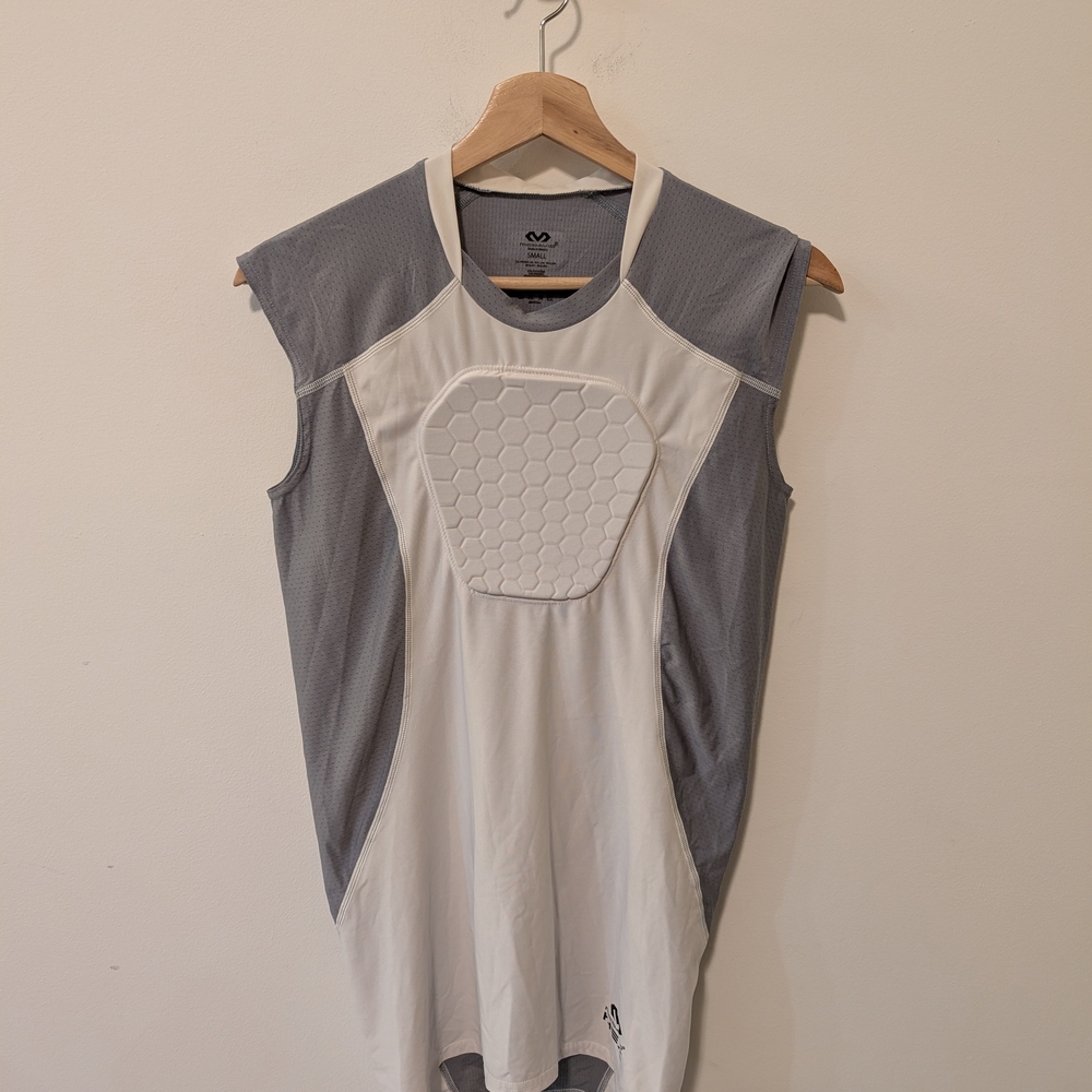 McDavid Baseball Hex Chest Protector Gray and White Men's Top Size Small